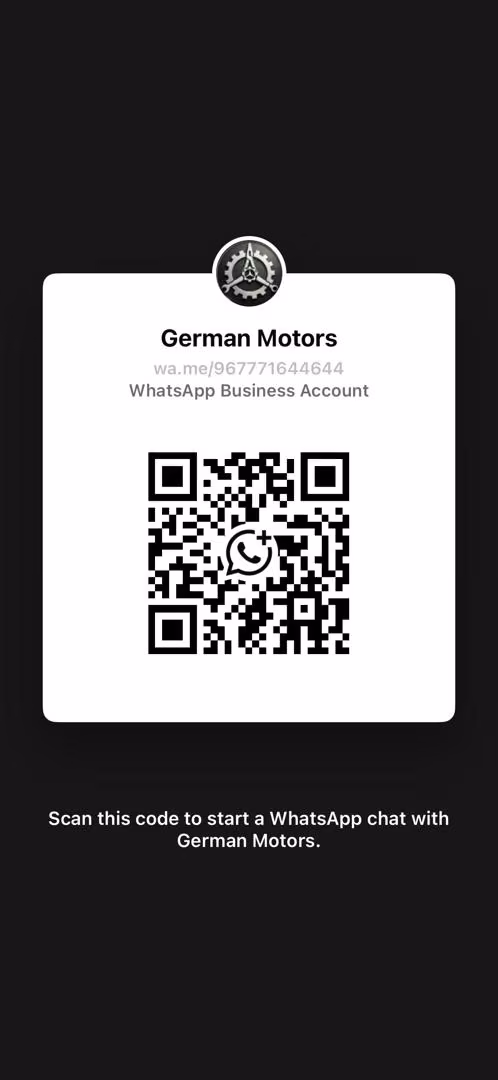 German Motors WhatsApp QR