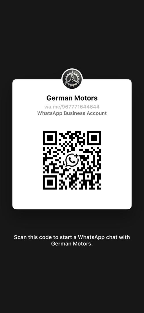 German Motors WhatsApp QR code